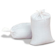 Filled White Polypropylene Sandbags